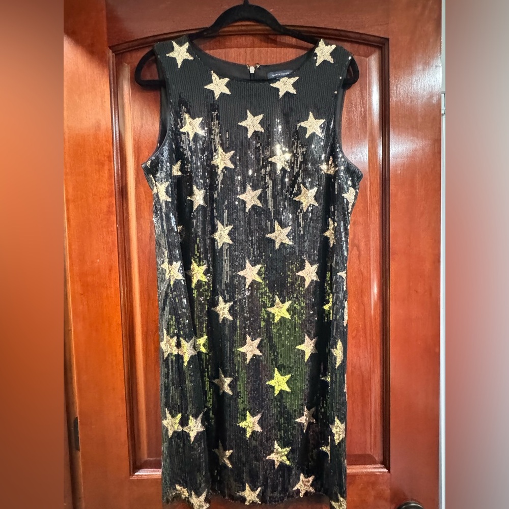 NEW Tommy Hilfiger - Black Sequin Star Sleeveless Dress